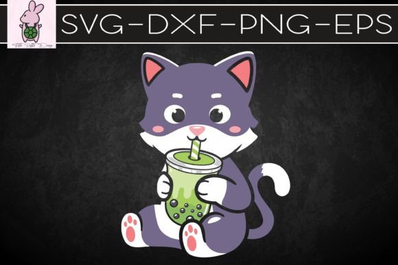 Cat Boba Bubble Tea Anime Kawaii Neko