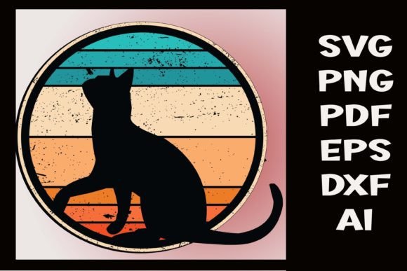 Cat Retro Silhouette