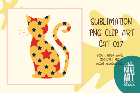 Cat Sublimation PNG Clip Art 017