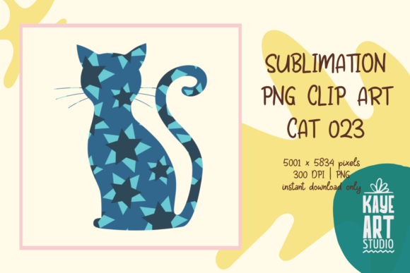 Cat Sublimation PNG Clip Art 023