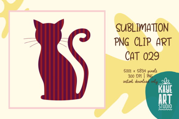 Cat Sublimation PNG Clip Art 029