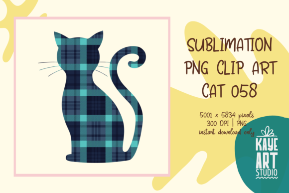 Cat Sublimation PNG Clip Art 058