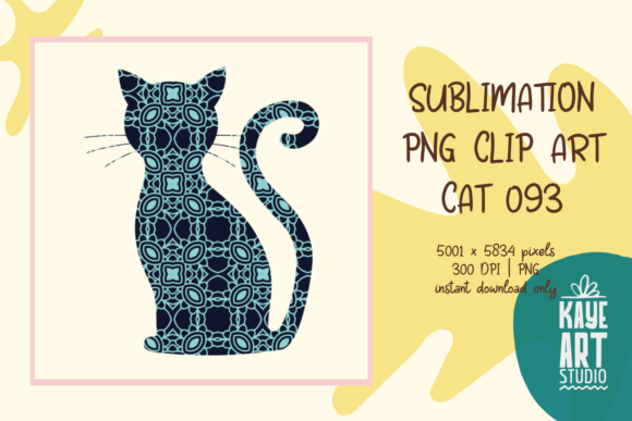 Cat Sublimation PNG Clip Art 093