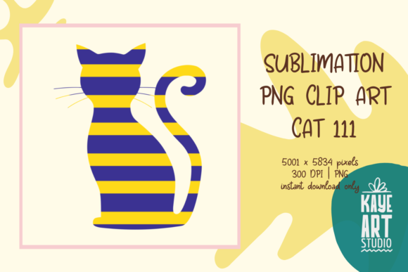 Cat Sublimation PNG Clip Art 111