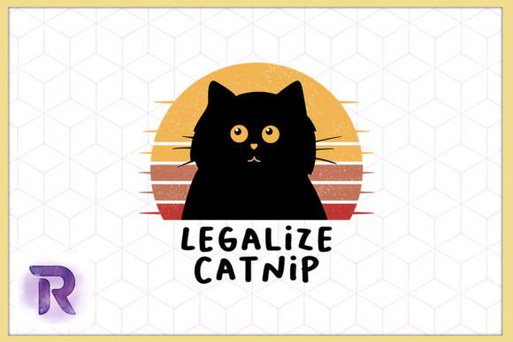 Legalize Catnip Funny Retro Black Cat