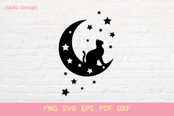 Moon Cat Outline