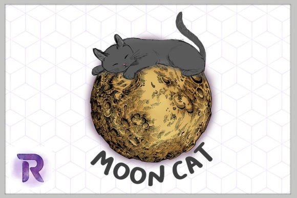 Moon Cat Sublimation Black Cat Lovers