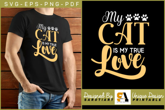 My Cat is My True Love Printable Design