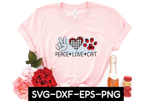 Peace Love Cat Sublimation