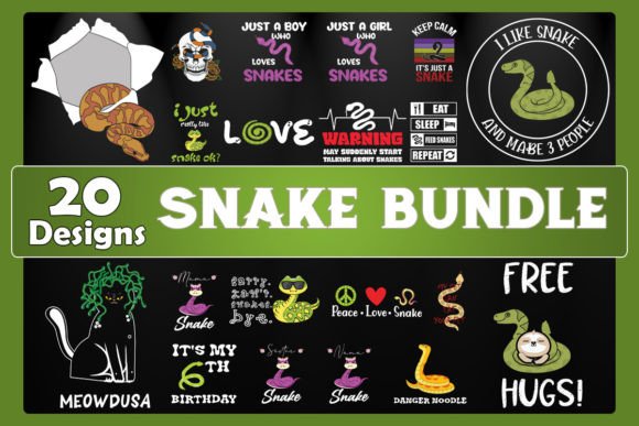 SNAKE SVG BUNDLE 20 DESIGNS